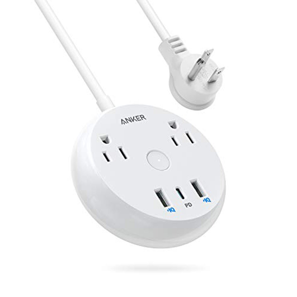 Anker USBC Power Strip with Power Delivery, PowerStrip Pad, 2 Outlets