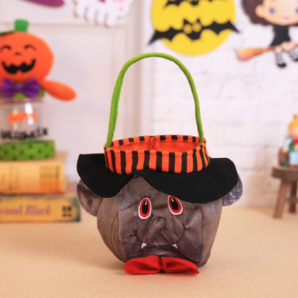 Bolso de mano de calabaza de bruja para decoraciones de Halloween, bolsa de dulces de Festival para niños, bolsa de utilería de fiesta