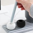 thumbnail image 4 of 2-Pack Ceramic Toothbrush Holder Mini Donut Shape with Toothbrush Elegant Mini Ceramic Toothbrush Holder Stand for Bathroom, 4 of 5