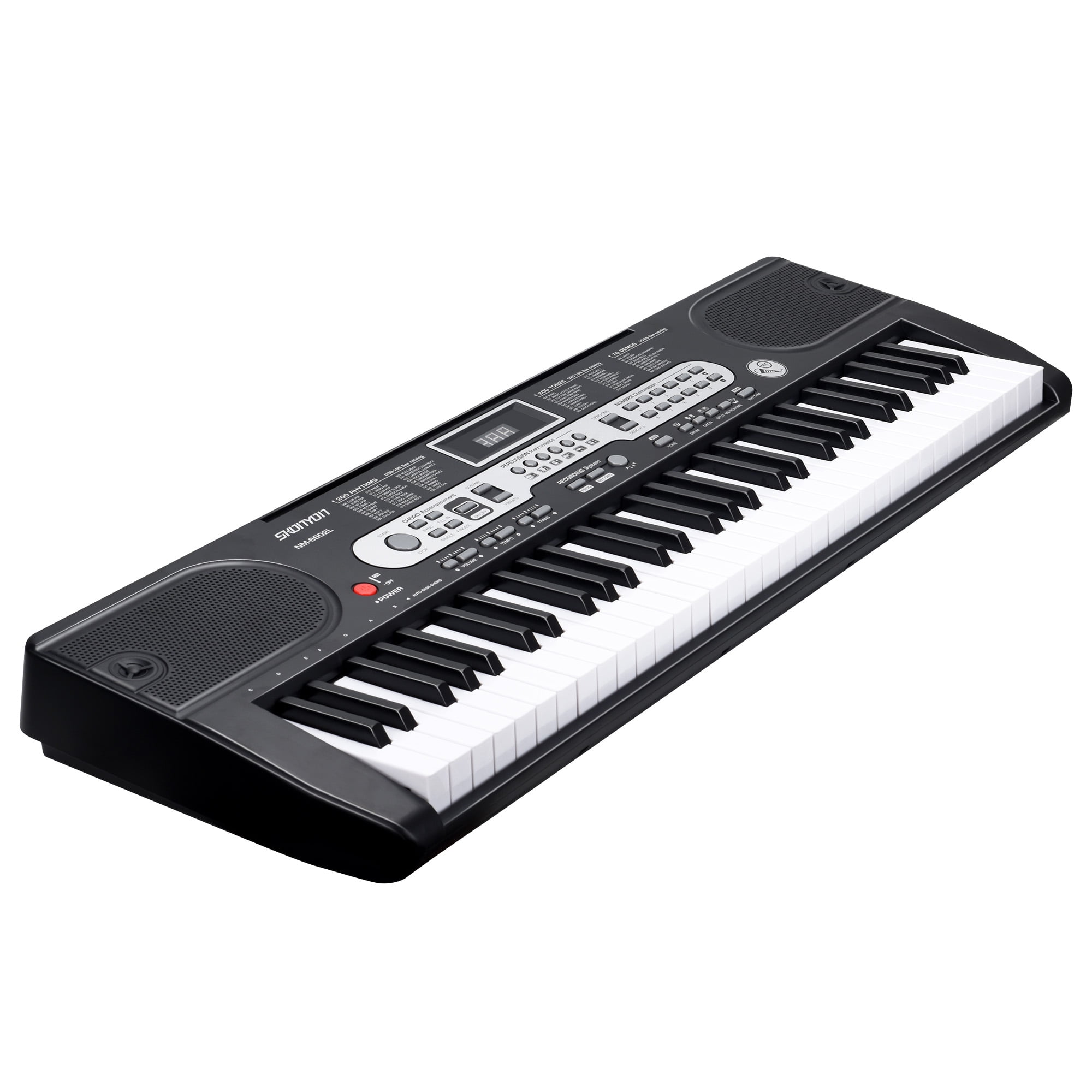 JUNELILY 61-Key Electronic Keyboard Piano Kit w/ 300 Built-in Tones, Music  Rest & Demo Songs