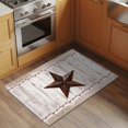 thumbnail image 3 of Farmhouse Bathroom Rug Washable 2x3 Entryway Rug Non Slip Rustic Brown Country Star Barn Berry Wooden Front Door Mat Low Pile Indoor Doormat Throw Floor Carpet for Kitchen Bedroom Entrance, 3 of 8