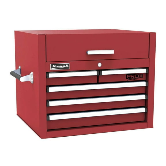 Homak RD02027052 27 in. Pro 2 5-Drawer Top Chest (Red)