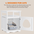 thumbnail image 6 of Yaheetech Indoor Wooden Cat Litter Box Enclosure with Open Shelf, White, 6 of 10