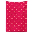 thumbnail image 3 of Ambesonne Hearts Tablecloth Rectangular Table Cover, Pastel Heart Spots Pattern, 52"x70", Dark Pink and Coral, 3 of 4