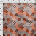 thumbnail image 3 of oneOone Cotton Jersey Orange Fabric Geometric Quilting Supplies Print Sewing Fabric By The Yard 58 Inch Wide, 3 of 6