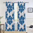 thumbnail image 5 of Flowers Floral Blackout Curtain Panels Drapes Privacy Assured with Light Filtering Curtains for Living room Bedroom Bathroom Window, 5 of 6