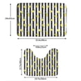 thumbnail image 3 of Honeii Lemon_1 Pattern Bathroom Anti-Skid Pad Bathroom Mat Vintage Seamless Pattern Not-Slip Toilet Rug Set, 3 of 6