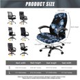 thumbnail image 5 of Xoenoiee Butterfly Daisy Flower Print 3 Pieces Computer Office Chair Covers with Armrest Pad Covers, Stretchable Chair Cover Stretch Rotating Chair Slipcover Desk Armchair Cover, Set of 3, Large, 5 of 6