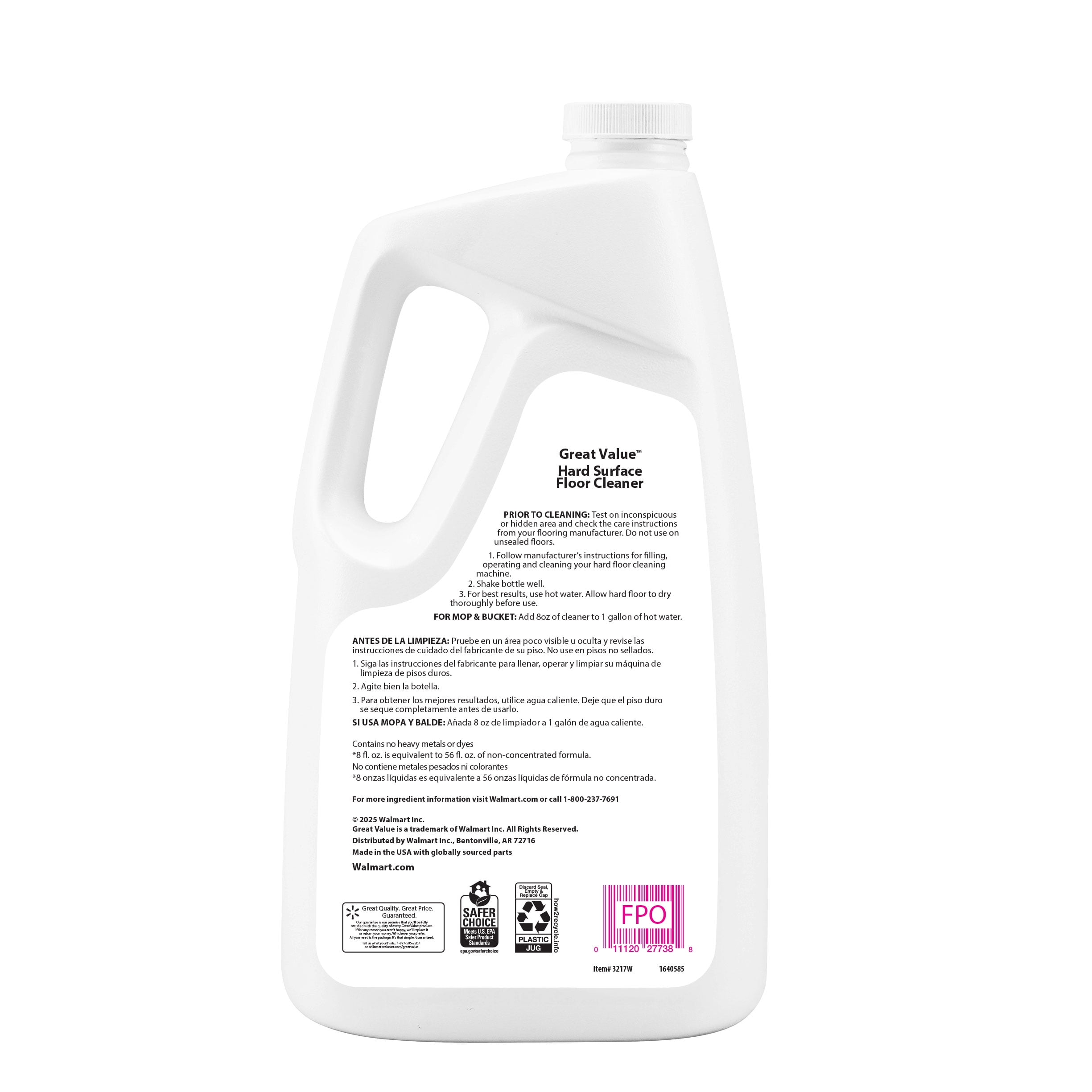 Great Value Hard Floor Cleaning Formula, Citrus, 64 oz