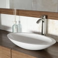 thumbnail image 2 of VIGO Wisteria Modern White Matte Stone 23 in. L x 14 in. W x 4 in. H Oval Vessel Bathroom Sink, 2 of 11