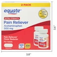 thumbnail image 2 of Equate Extra Strength Pain Reliever Acetaminophen Caplets, 500mg, Pain Reliever/Fever Reducer, 200 Count (2x100 Count), Compare to Tylenol® Extra Strength Active Ingredient, 2 of 6