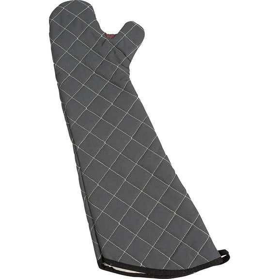 San Jamar 800FG17-BK BestGuard Commercial Heat Protection Up to 450 F Oven Mitts Pair, 17" Length, Black