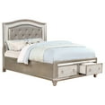 thumbnail image 3 of Bling Game Upholstered Storage Eastern King Bed Metallic Platinum, 3 of 4