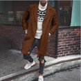 thumbnail image 3 of Ptauao Men's Wool Blend Trench Coat Double Breasted Slim Fit Winter Overcoat Long Jacket Business Pea Jacket, 3 of 3