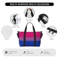thumbnail image 4 of Travel Duffel Bag Bisexual Pride Flag Sports Tote Gym Bag Shoulder Weekender Overnight Bag For Women Men, 4 of 6
