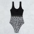 thumbnail image 4 of Aayomet Bathing Suits for Women Color Leopard Print Strap Off Shoulder Backless Jumpsuit Swimsuit (B, XL), 4 of 4