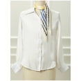 thumbnail image 2 of INSPIRE CHIC Women's Crinkle Pleated Stripe Rhombus Neck Scarf Crumple Neckerchief Yellow, 2 of 5
