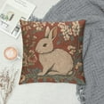 thumbnail image 2 of Patifu   Couch Pillow Covers  Tapestry Throw Pillow Cover for Living Room Medieval Rabbit Decorative French Country Sofa Pillow Covers Soft Cotton Jacquard Woven 22x22in, 2 of 5