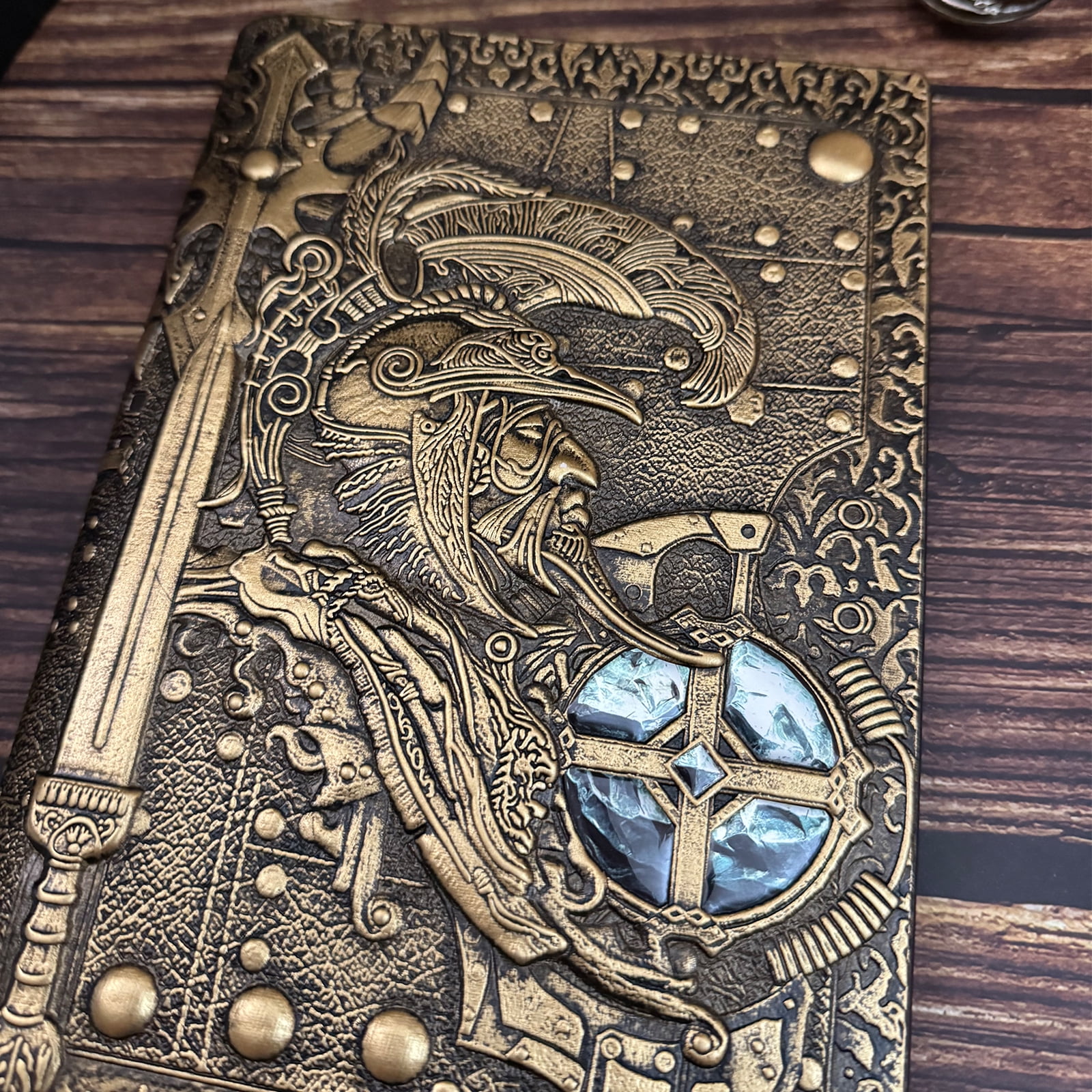 3D Embossed Journal Writing DND Notebook,with Filler blank Paper Set.Handmade Leather Daily Notepad Sketchbook,Travel Diary,for D&D Campaign Journal Dungeons and Dragons accessories Gifts
