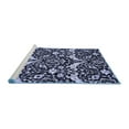 thumbnail image 2 of Ahgly Company Machine Washable Indoor Round Abstract Blue Modern Area Rugs, 5' Round, 2 of 4