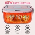 thumbnail image 3 of Zeng Electric Lunch Box Food Heater,2-in-1 Portable Food Warmer Lunch Box for Car&Home,with Leak Proof Removable 304 Stainless Steel Container,1.5L,Pink, 3 of 7