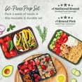 thumbnail image 2 of Bentgo Prep 60-Piece Meal Prep Box Rich Shades Collection (BGPRPAK3-R), 2 of 8