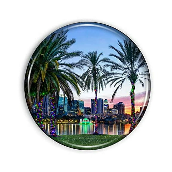 Orlando Magnet Strong and Flexible Orlando Refrigerator Magnet 1.1 Inch Epoxy Dome