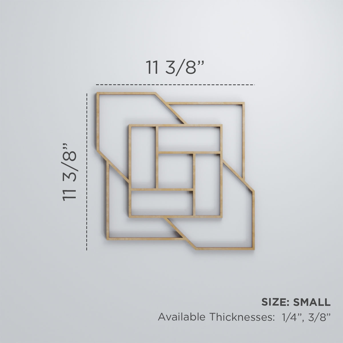 Ekena Millwork 11 3/8"W x 11 3/8"H x 1/4"T Small Loveland Decorative Fretwork Wood Wall Panels, Red Oak