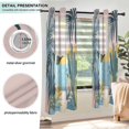 thumbnail image 3 of Yayeee Window Curtains Light Filtering 63"x42" Grommet Panel Pair Home Living Room Decor, Boho Style Sun, 3 of 7