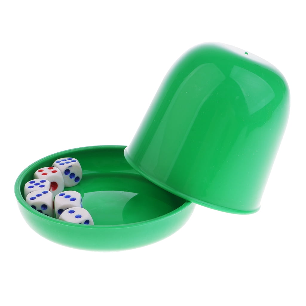 STARTIST Bar KTV Jeu de dés Outil de Devinettes Gobelet à dés Shaker avec 6 Pcs dés Numériques -#2 Vert