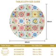 thumbnail image 3 of Pioneer Flower Floral Print Pattern Round Tablecloth 60 X 60 Inch, Wrinkle Resistant Wipeable Table Cloth for Kitchen Dining Picnic Patio Party, 3 of 6