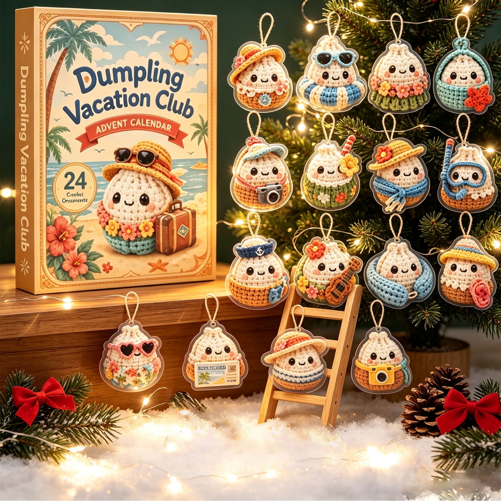 Clearance Christmas Stuff Advent Calendar for Kids Calendar Kids Christmas Countdown Calendar Acrylic 24 PCS Hanging Ornament Home Holiday Gift