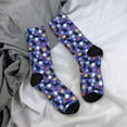 thumbnail image 5 of KLL Black Cats And Flowers Print Cool Socks Men's Women's Crew Socks Funny Crazy Novelty Stockings, 5 of 6