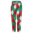 thumbnail image 2 of Gibobby pantalones jogger mujer Pantalones con cordón de cintura elástica a la moda informal con estampado navideño para mujer con polainas pantalones deportivos para correr (Rojo, XL), 2 of 3