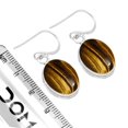 thumbnail image 3 of 925 Sterling Silver Earring Natural Tiger Eye Handmade Jewelry, 3 of 5
