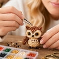 thumbnail image 3 of Tiny 3D Beaded Animal DIY Kit – Beginner Friendly Handmade Bead Art Set, Cute Mini Animal Decor Gift for Craft Lovers Forest, 3 of 6