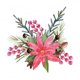 thumbnail image 1 of QCF91 serie Rosa pegatina de ramo de Navidad calcomanía de celebración calcomanía de decoración de habitación, 1 of 4