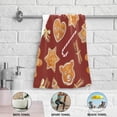 thumbnail image 5 of Christmas Cookies Cinnamon Hand Towels, Watercolor Gingerbread Kitchen Towel Ultra Soft and Absorbent,Decorative Fingertip Face Towel for Bathroom Hotel, 2 PCS, 28.3"x 14.4", 5 of 6