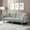 Light Grey, variant on BSHTI 74" Futon Sofa Bed with Square-Tufted Velvet Upholstery, 3-Position Adjustable Split Back, 2 Toss Pillows Included, Easy Assembly, Black