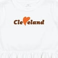 thumbnail image 4 of Inktastic Cleveland Heart Solid Orange Girls Toddler Dress, 4 of 5