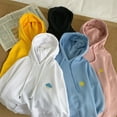thumbnail image 3 of serony Spring Sweat à Capuche Imprimé Hommes Femmes Pull à Capuche Manteau Couple Top, Jaune, 3XL, 3 of 7