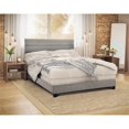 thumbnail image 2 of HomeFare King One Box Slat Bed in Glacier Gray Fabric, 2 of 7