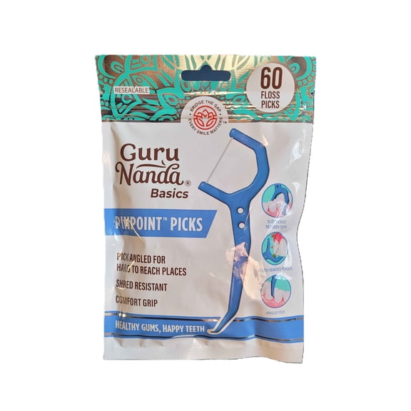 Guru Nanda Basics Pinpoint Picks - 60 count Floss Picks