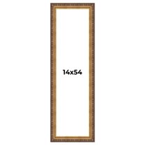14x54 Frame Vintage Gold Solid Wood Picture Frame | 2.5 Inch Moulding Width | Ornate Bronze Museo