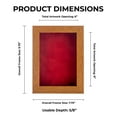 thumbnail image 4 of 6x8 Shadow Box Frame Light Brown Wood | With a 3/4" Usable Display Depth | Includes a Red Real, 4 of 6