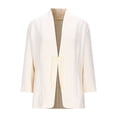 thumbnail image 4 of Women's Dressy Blazer Lined Solid Color Long Sleeve Notched Lapel Open Front Casual Work Jacket, 4 of 8