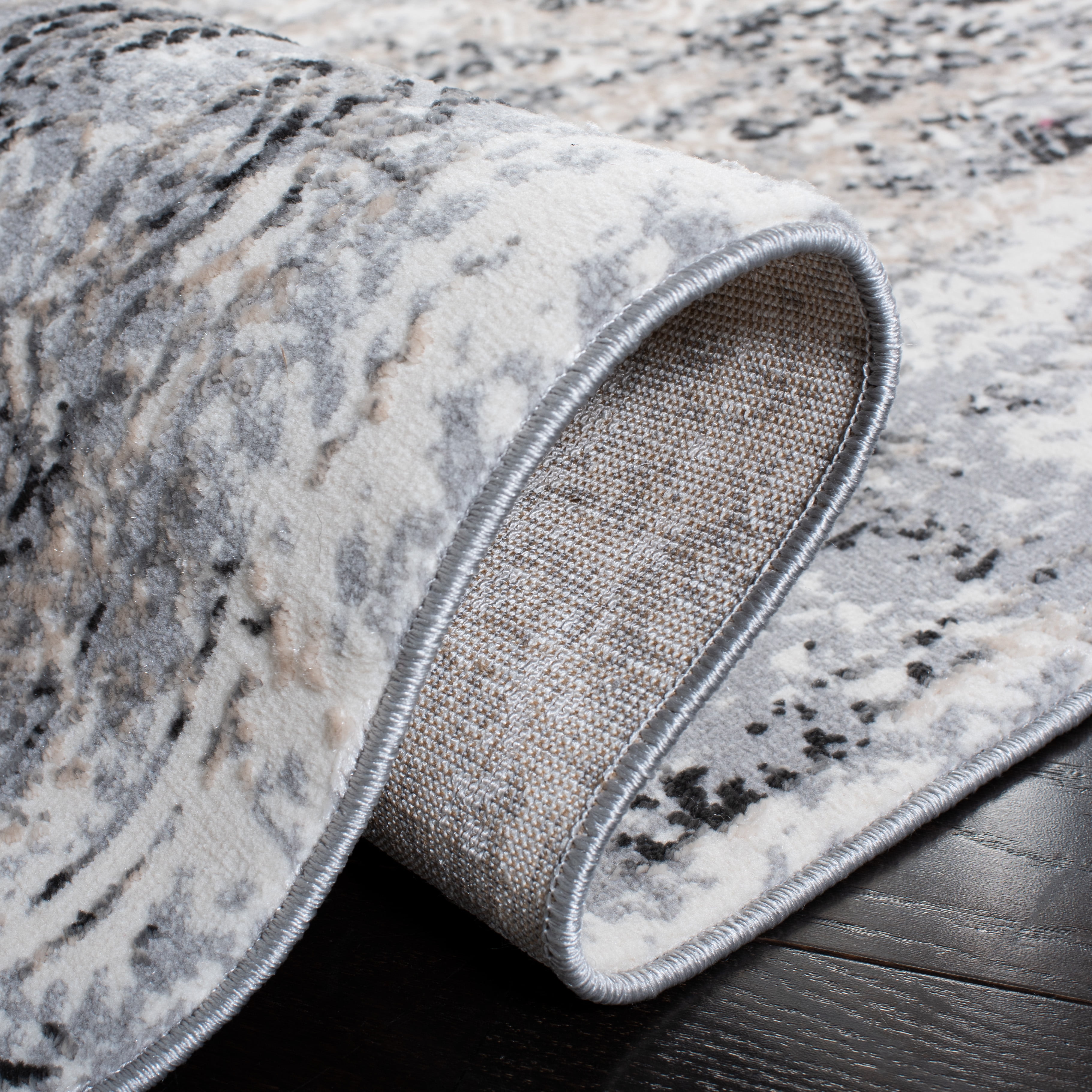 SAFAVIEH Lagoon Regena Abstract Area Rug, Ivory/Grey, 8' x 10'