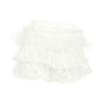 thumbnail image 2 of yuksok Layered Underskirt Shorts Petticoat Accessories Lightweight with Lace Edging White, 2 of 9