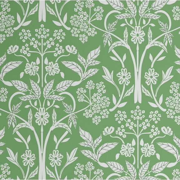 S4Sassy Floral Vine Wallpaper - Green Wall Covering, 25" x 120" Self-Adhesive Textured Vinyl Walls Paper, Wall Wrap, Easy DIY Walls Covering For Farmhouse Bedroom, Living Room, Living Spaces