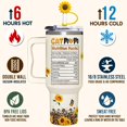 thumbnail image 3 of 40oz Sunflower Cat Mom Tumbler with Handle - Birthday/Christmas Gift for Cat Lovers & Ladies, 3 of 7